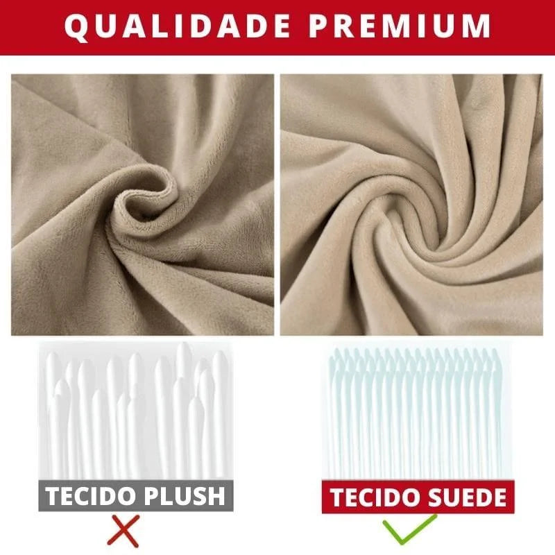 Capa para Sofá Suede Cinza Impermeável Sala Lenogue