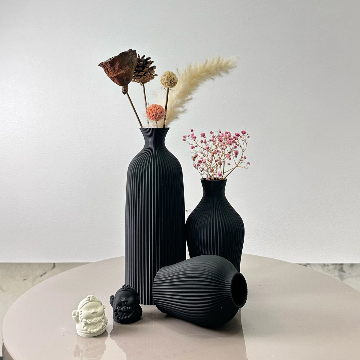 Conjunto de Vasos Artísticos Maison Decoração Elegante Lenogue