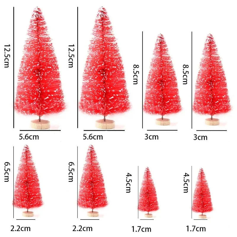 Conjunto Mini árvores de Natal em Pinheiro para Decoração Lenogue