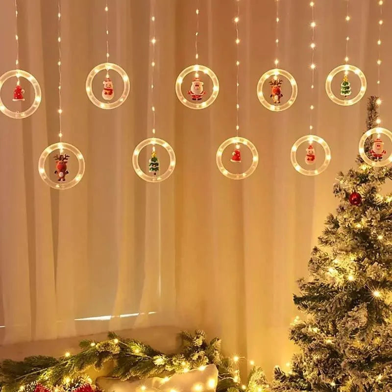 Cortina de Luzes Led para Decoração Natal Lenogue 10 Pontos