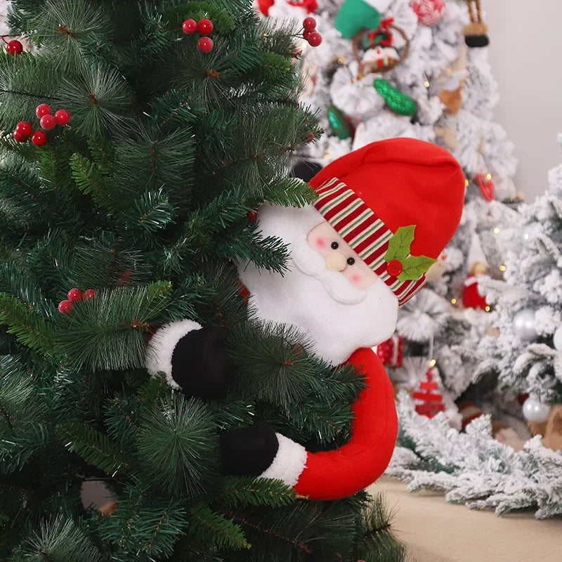 Enfeite de Natal Pelúcia Noel e Boneco Neve para árvore Lenogue Papai