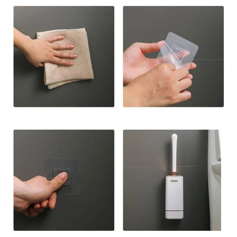 Escova Sanitária de Silicone com Suporte e Cerdas Flexíveis Lenogue