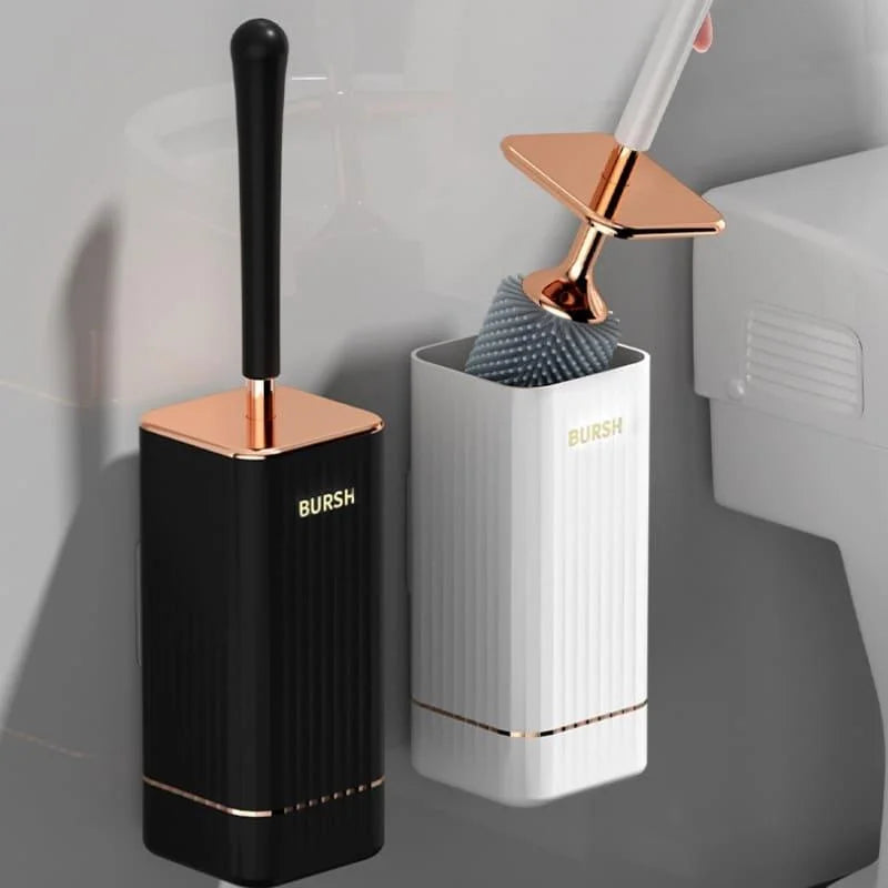 Escova Sanitária de Silicone com Suporte e Cerdas Flexíveis Lenogue