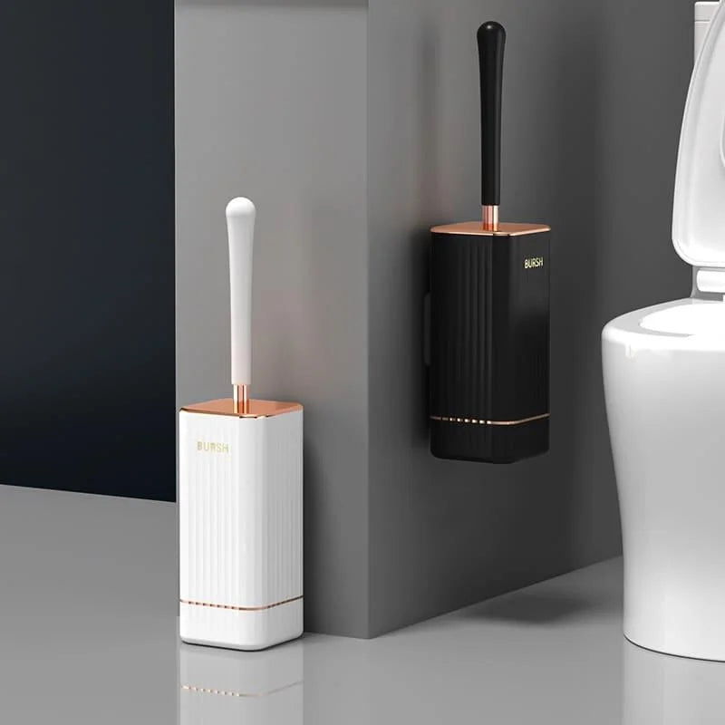 Escova Sanitária de Silicone com Suporte e Cerdas Flexíveis Lenogue
