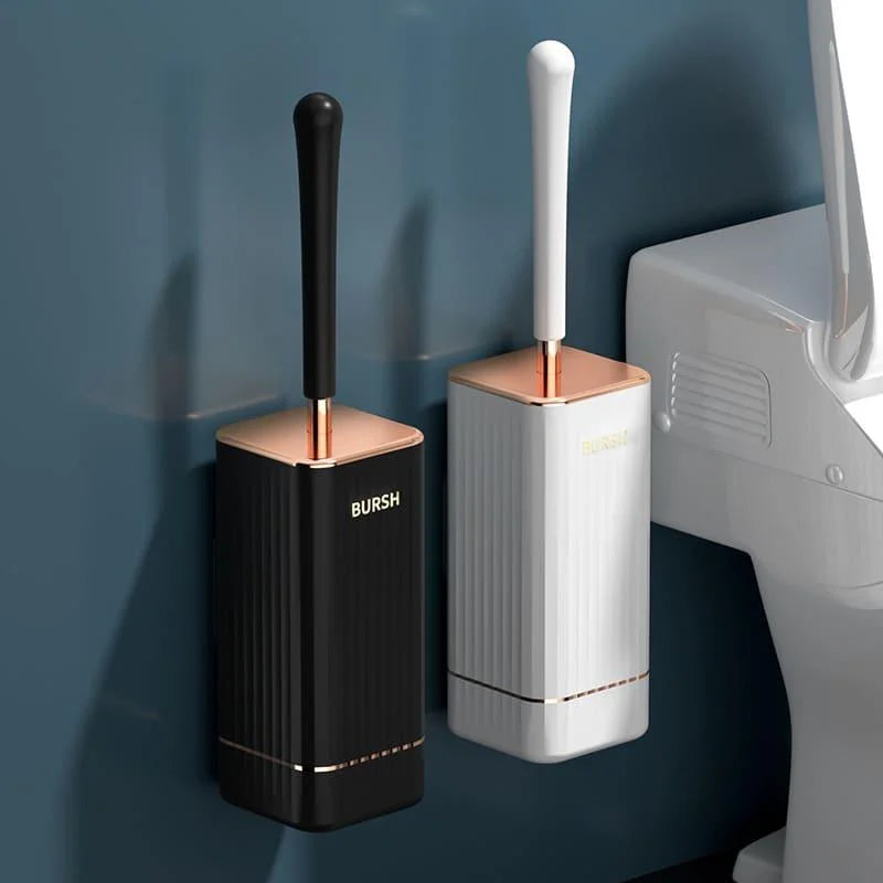 Escova Sanitária de Silicone com Suporte e Cerdas Flexíveis Lenogue