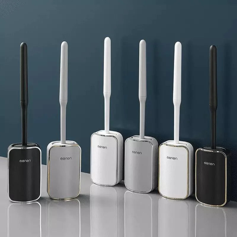 Escova Sanitária de Silicone com Suporte para Banheiro Lenogue