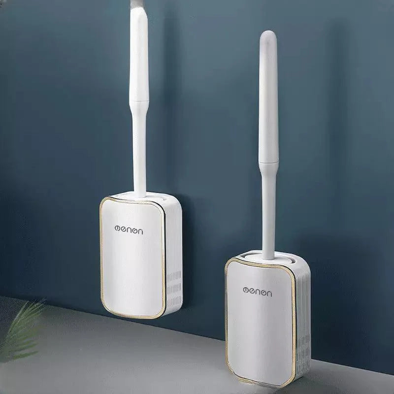Escova Sanitária de Silicone com Suporte para Banheiro Lenogue