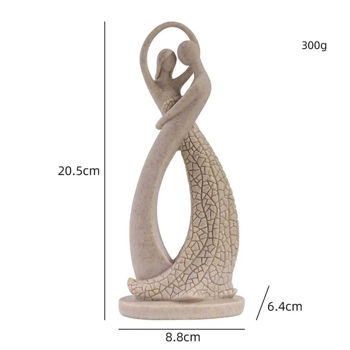 Escultura Abstrata de Casal para Mesa e Decoração Moderna Lenogue