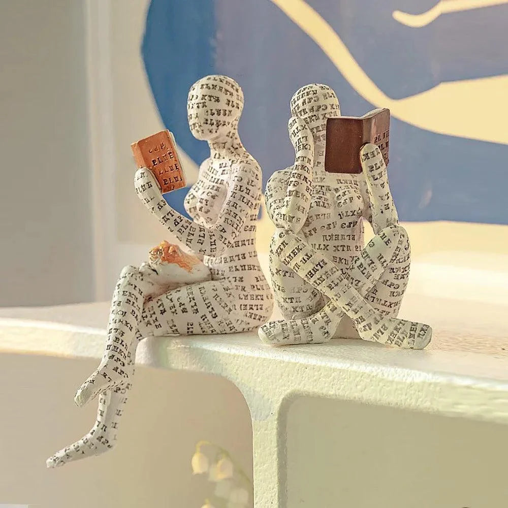 Escultura Abstrata de Resina para Decoração Sala Lenogue