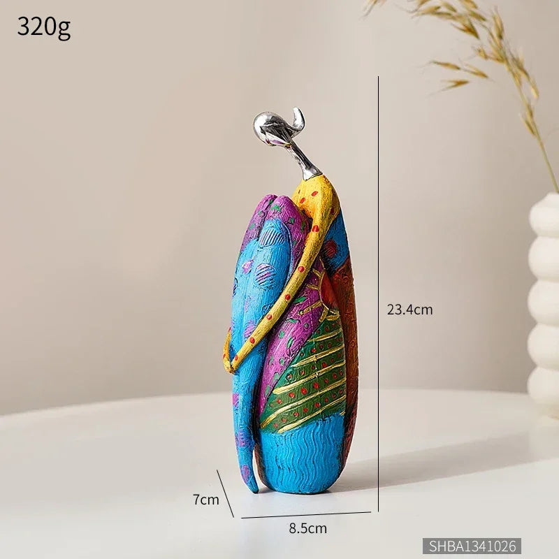 Escultura Abstrata Estilo Nórdico em Resina para Decoração Lenogue