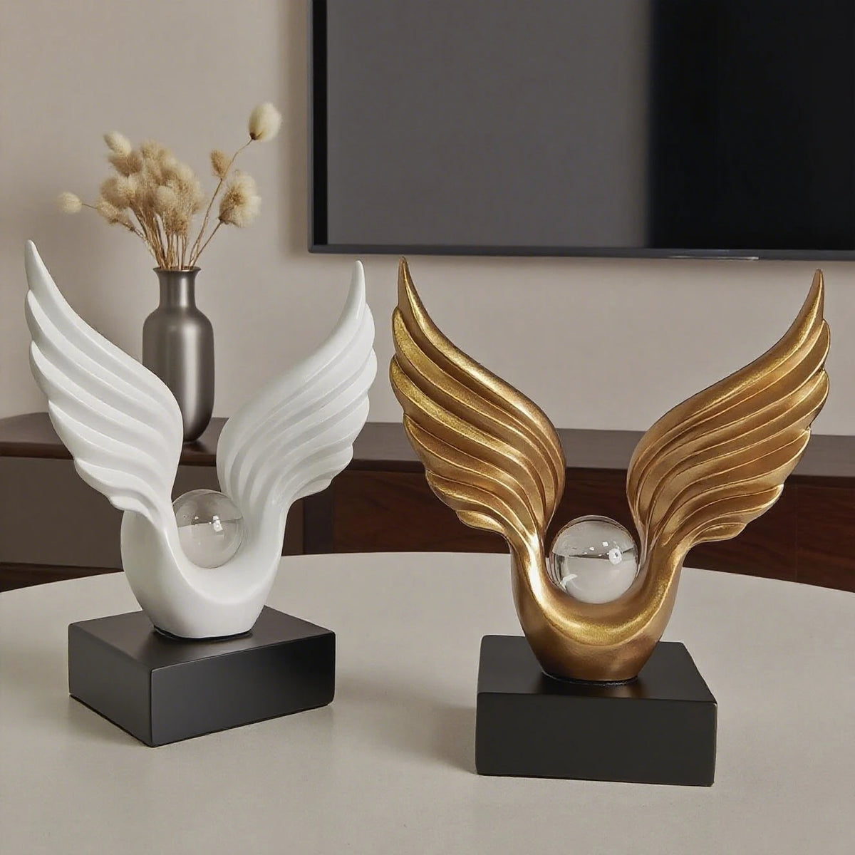 Escultura Asas de Anjo Parfum Design Artesanal Lenogue