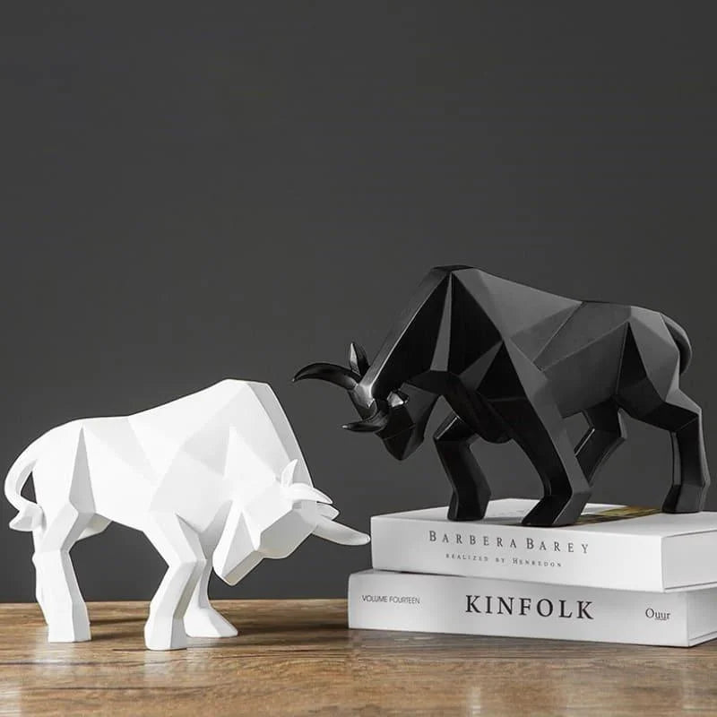 Estátua de Touro em Resina para Decoração Mesa Lenogue