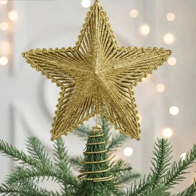 Estrela Dourada de Ferro para Topo árvore Natal Decorativa Lenogue Mod.