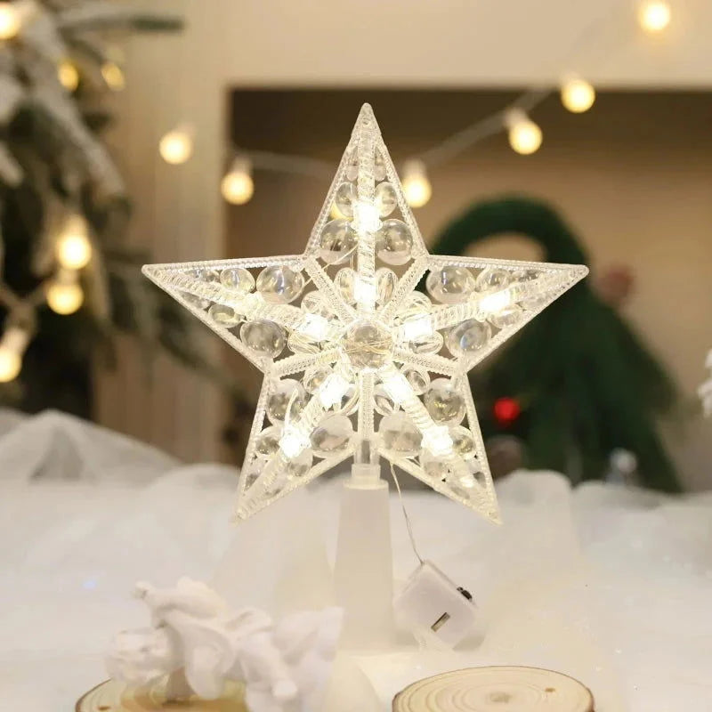 Estrela Led Acrílica para Topo de árvore Natal Iluminada Lenogue Mod. b