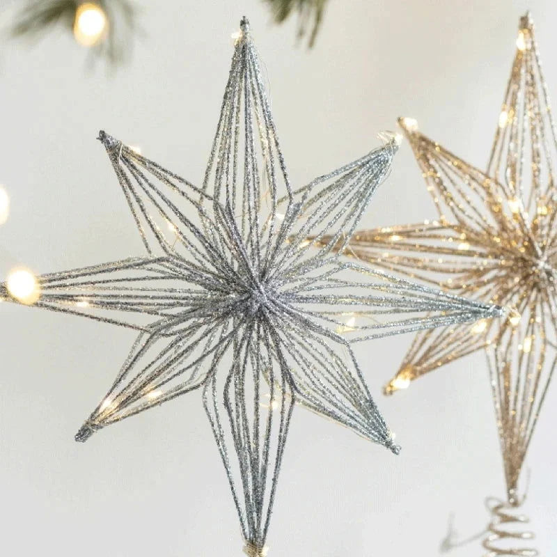 Estrela Led Iluminada para Topo de árvore Natal Decorativa Lenogue