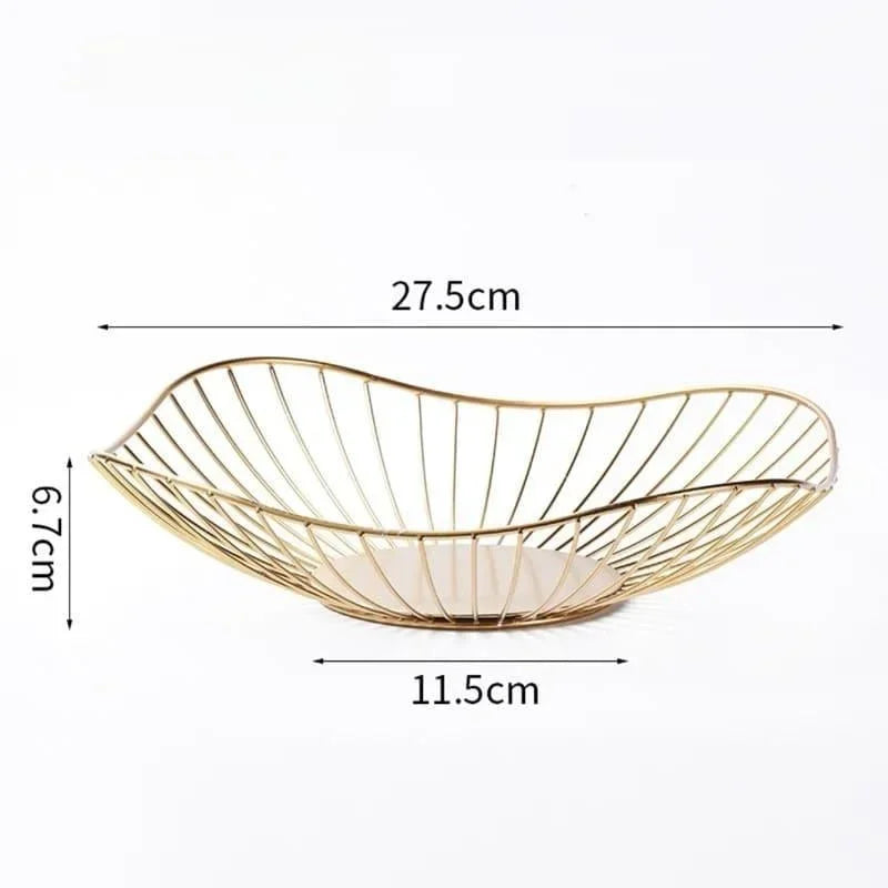 Fruteira de Metal Decorativa Multiuso para Organizar Frutas e Decorar Lenogue