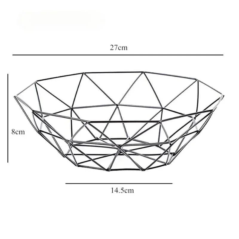 Fruteira de Metal Decorativa Multiuso para Organizar Frutas e Decorar Lenogue