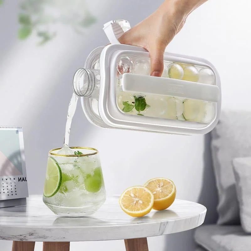 Garrafa de água com Molde Gelo Redondo para Bebidas Geladas Lenogue