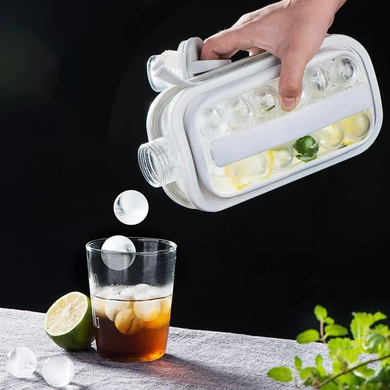 Garrafa de água com Molde Gelo Redondo para Bebidas Geladas Lenogue