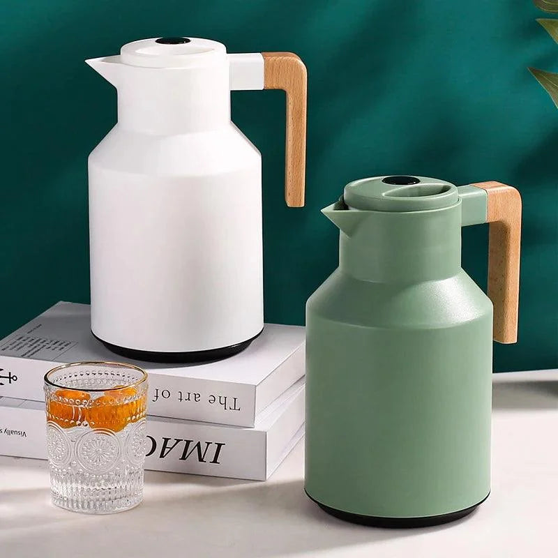 Garrafa Térmica de Inox para Café e Chá com Forro Vidro Lenogue