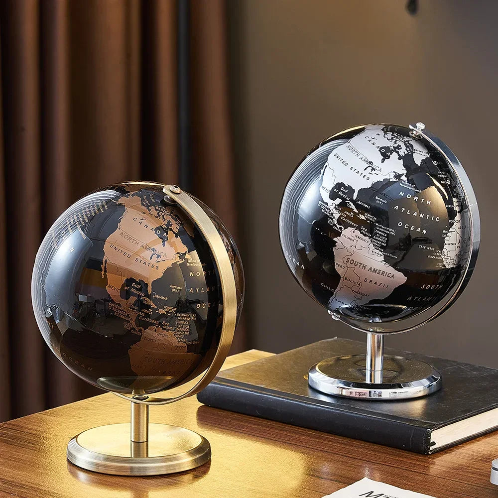 Globo Terrestre Decorativo com Mapa Mundi para Escritório e Estudo Lenogue