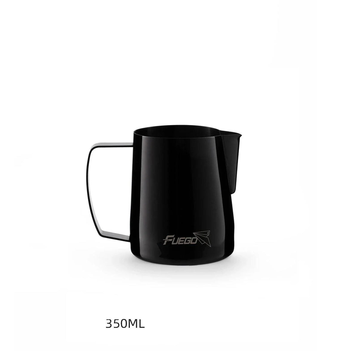 Jarra de Aço Inoxidável para Latte Art e Espresso Lenogue Preto - 350 Ml