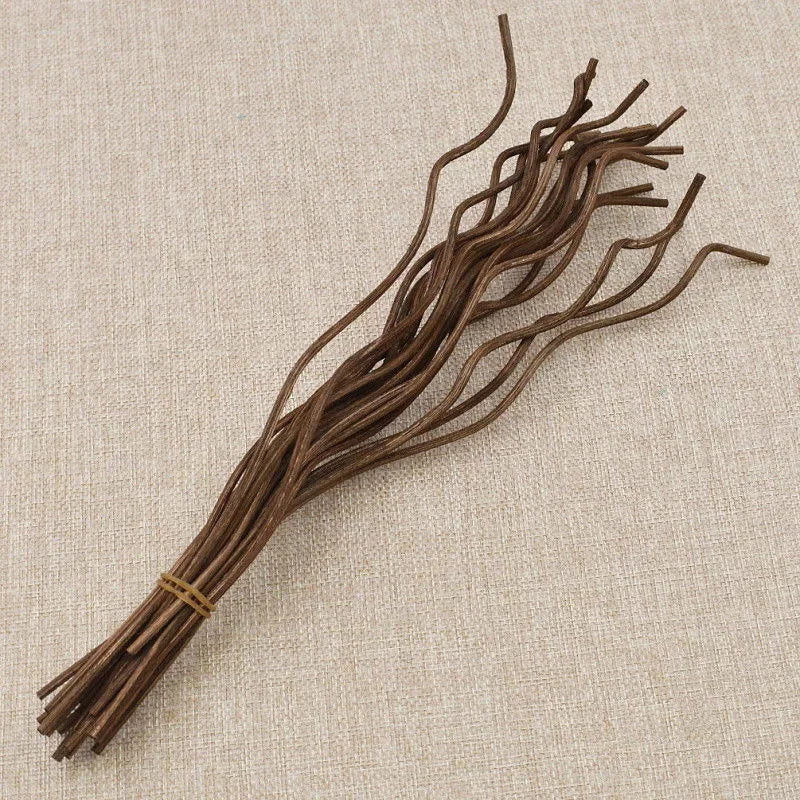 Kit 20 Varetas de Rattan Onduladas para Difusores Aromas Lenogue Marrom (20 Peças)