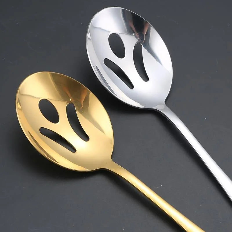 Kit Utensílios de Cozinha 6 Peças em Aço Inox Dourado Lenogue