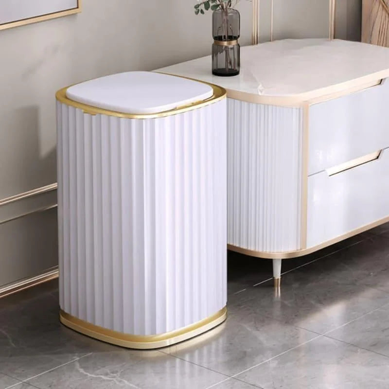 Lixeira Automática com Sensor 15l para Banheiro e Cozinha Lenogue Dourado