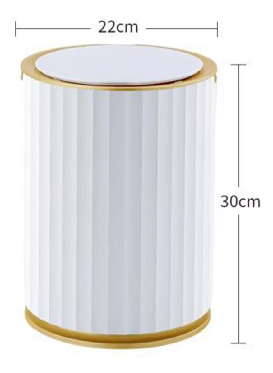 Lixeira Automática Redonda 9l com Sensor para Banheiro e Cozinha Lenogue Branco (9l Redonda)