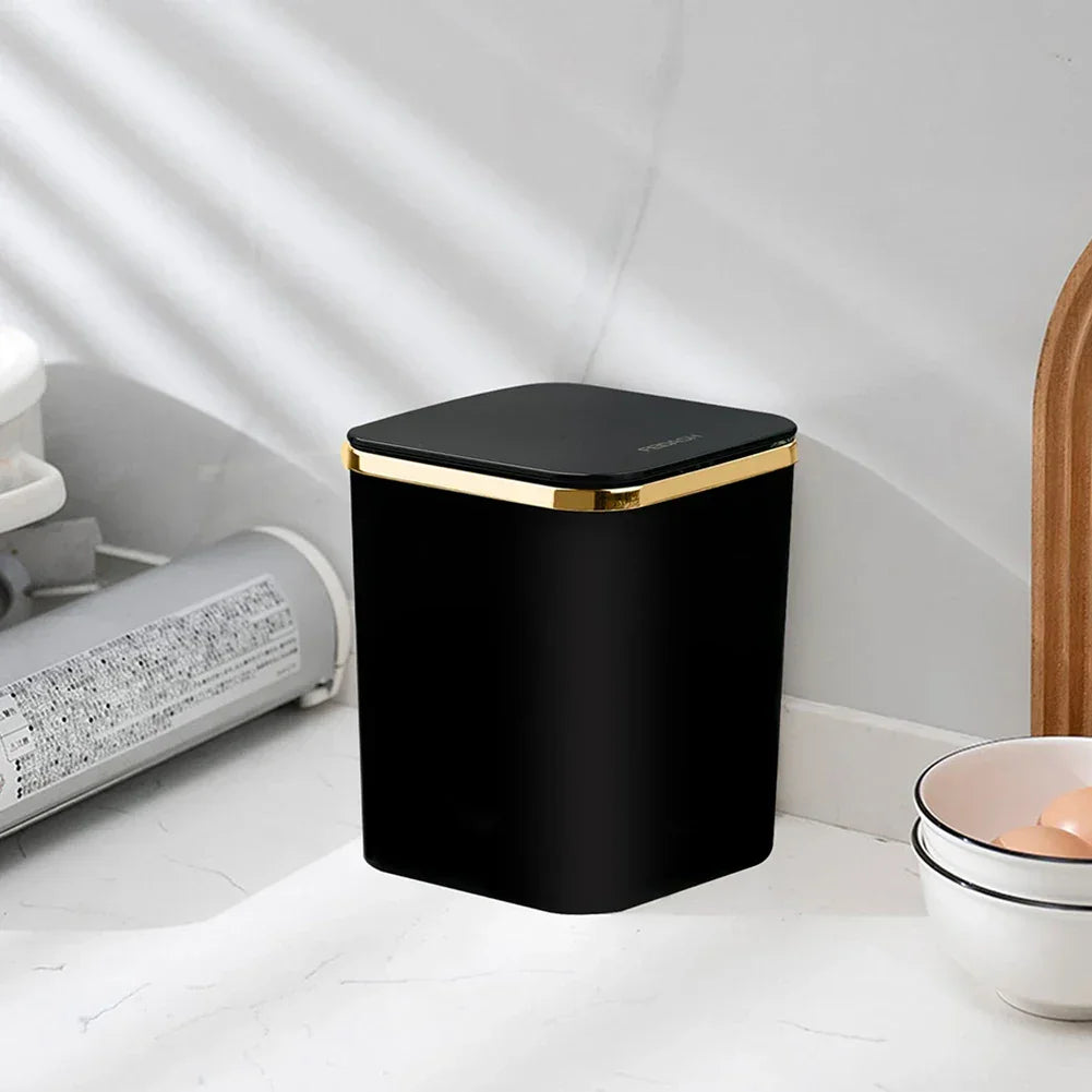 Lixeira de Mesa com Tampa Pop Up e Vedação Antiodor Lenogue