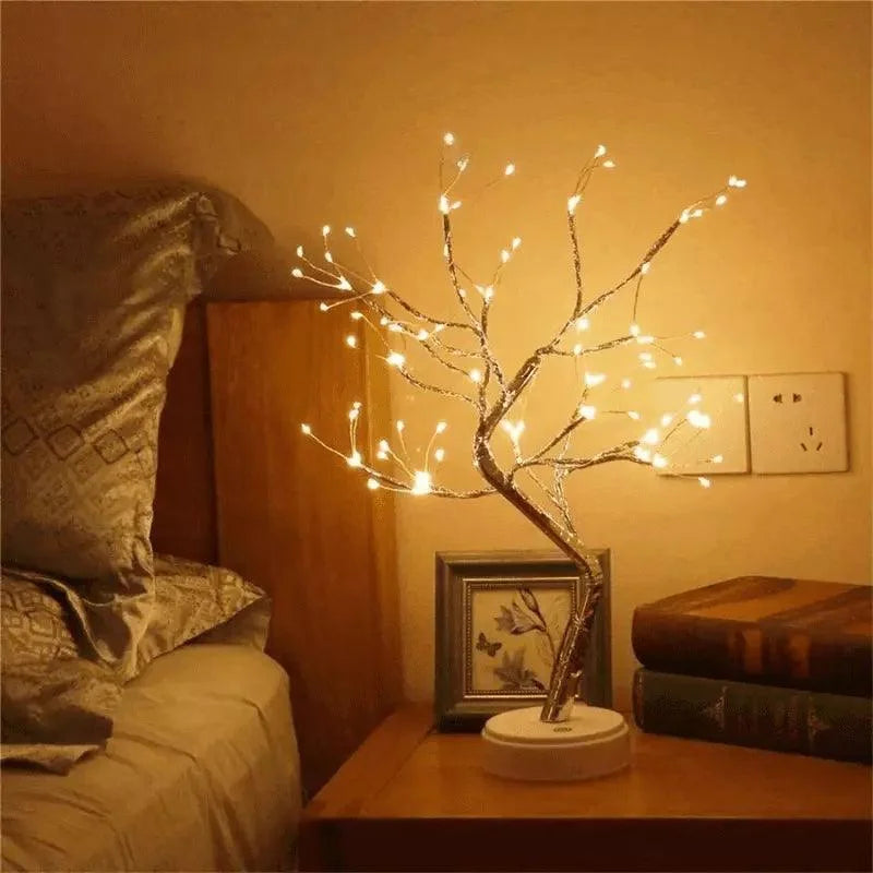 Luminária árvore de Led Decorativa para Quarto Sala e Mesa Lenogue