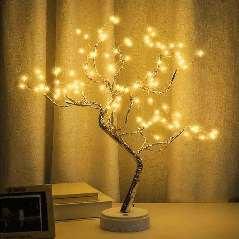 Luminária árvore de Led Decorativa para Quarto Sala e Mesa Lenogue