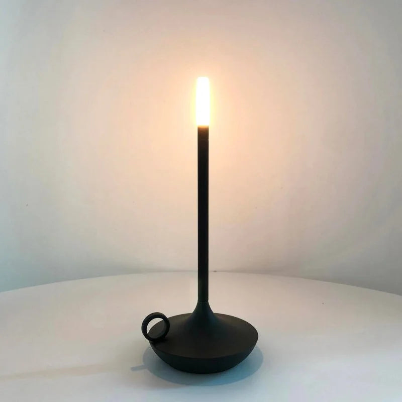 Luminária de Mesa Led sem Fio Recarregável para Decoração Noturna Lenogue Preto