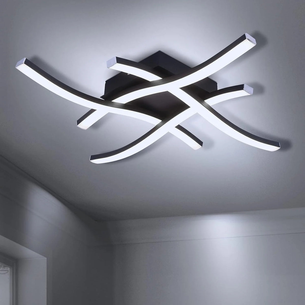 Luminária Led com Design Curvo 3 Cores para Sala e Quarto Lenogue