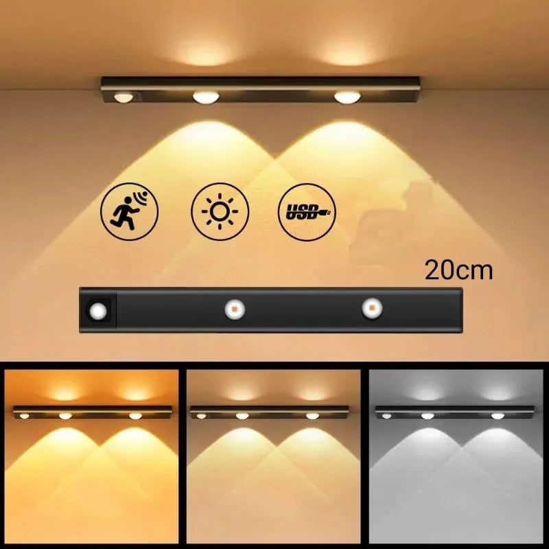 Luminária Led Magnética com Sensor de Movimento e Bateria Lenogue