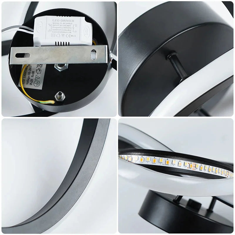Lustre Led de Teto com 3 Cores para Quarto e Sala Jantar Lenogue