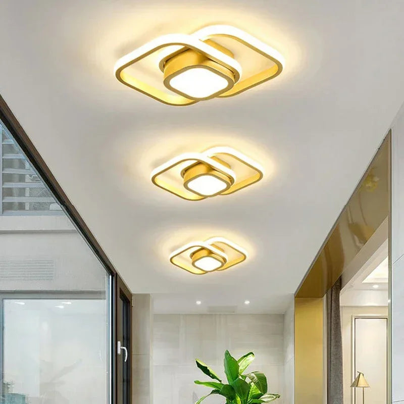 Lustre Led de Teto Moderno com 3 Cores para Quarto e Sala Lenogue