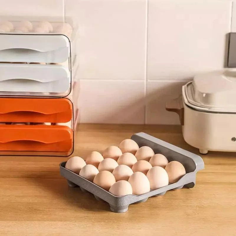 Organizador de Gavetas para Ovos Transparente Geladeira Lenogue