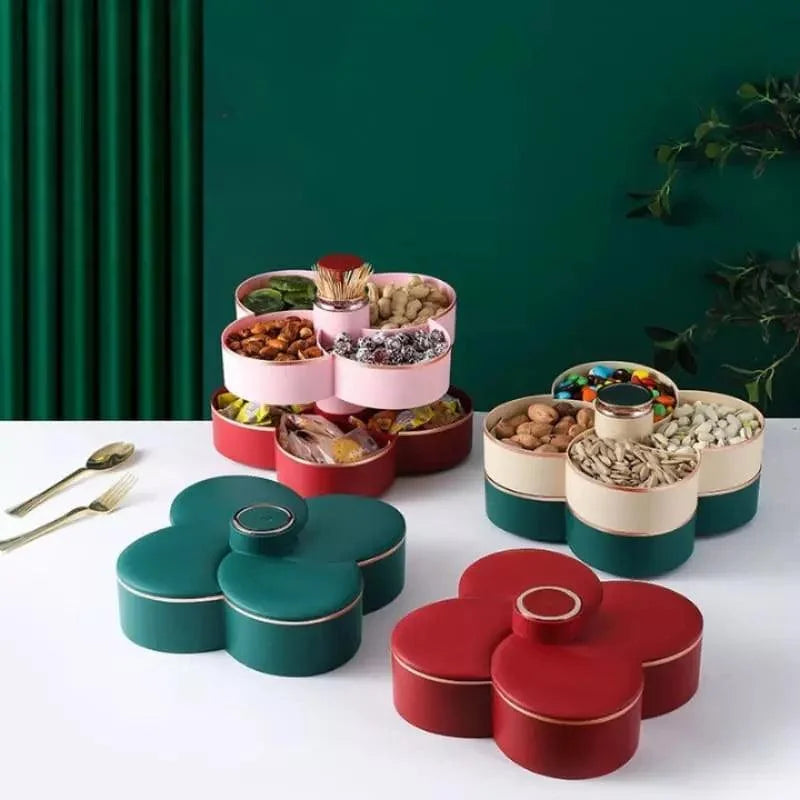 Organizador Giratório para Alimentos e Doces com Tampa Hermética Lenogue Vermelho (mod. Simples)