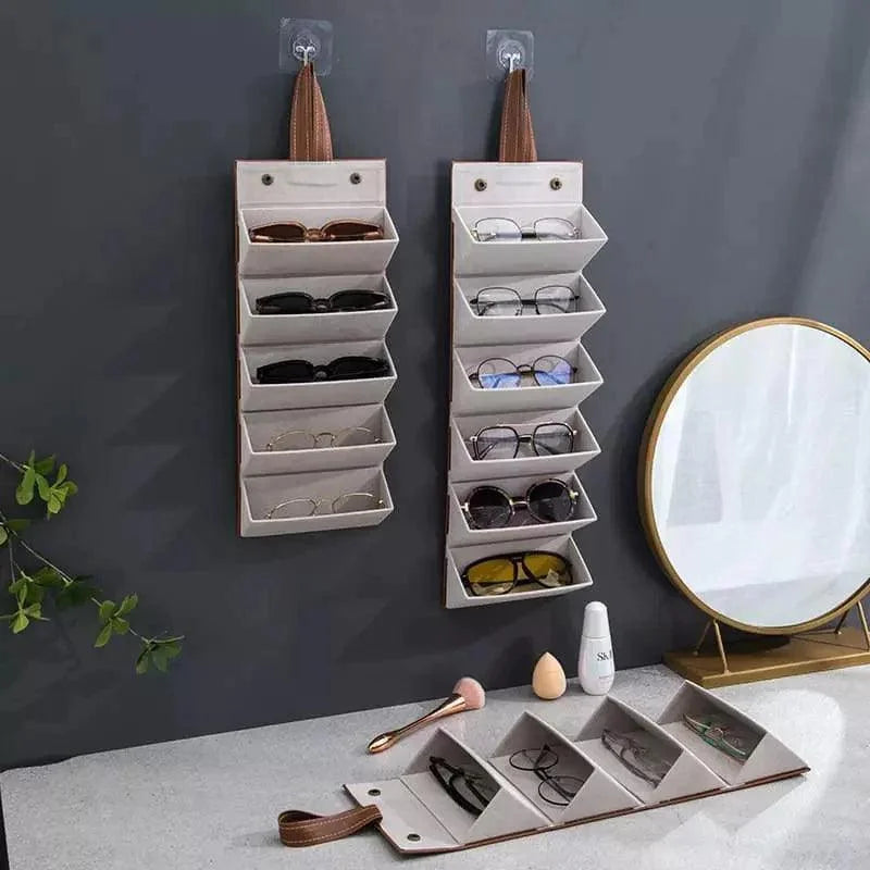 Organizador Porta óculos com 6 Divisórias e Interior Acolchoado Lenogue