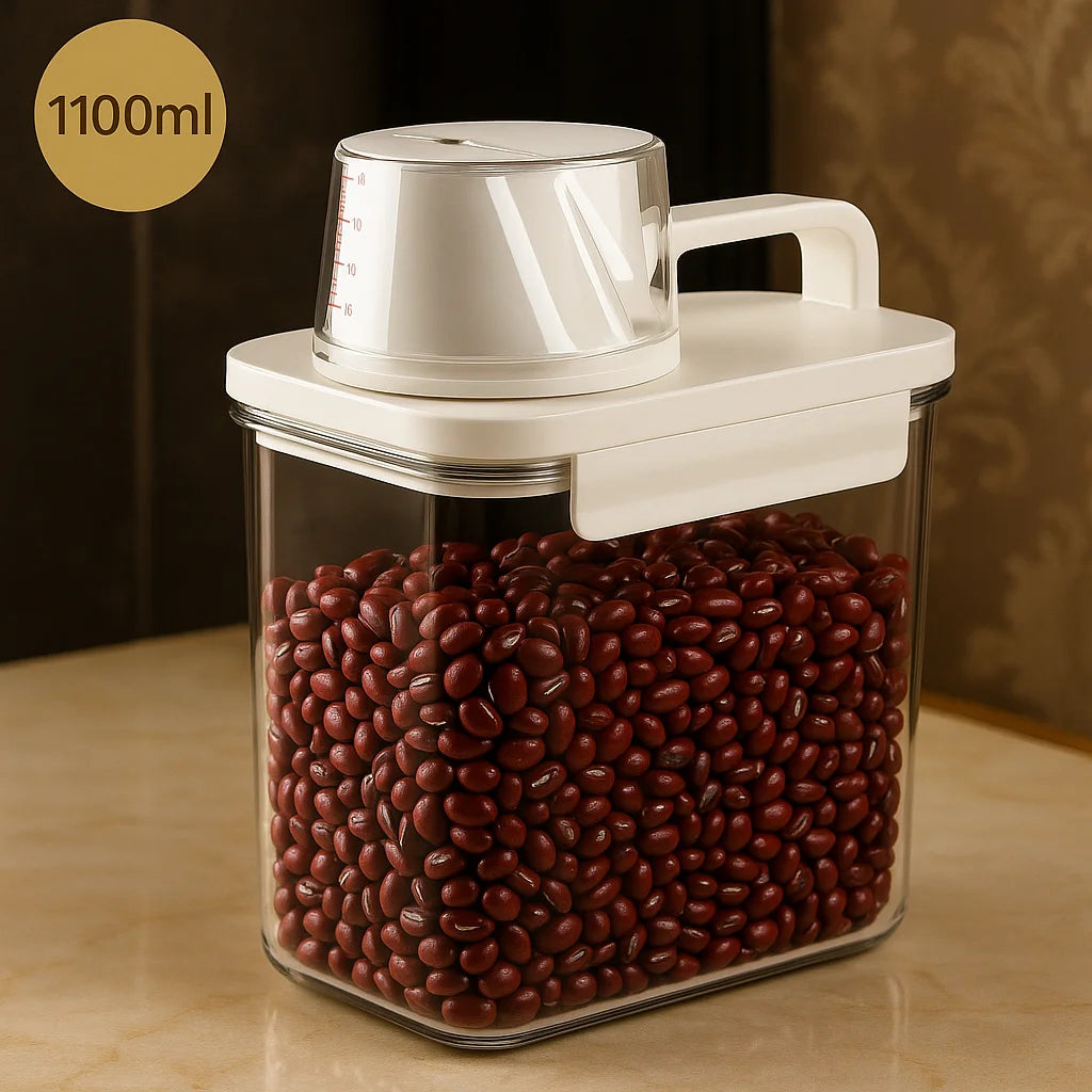 Organizador Porta Sabão e Cereais Hermético com Dosador Lenogue 1100ml