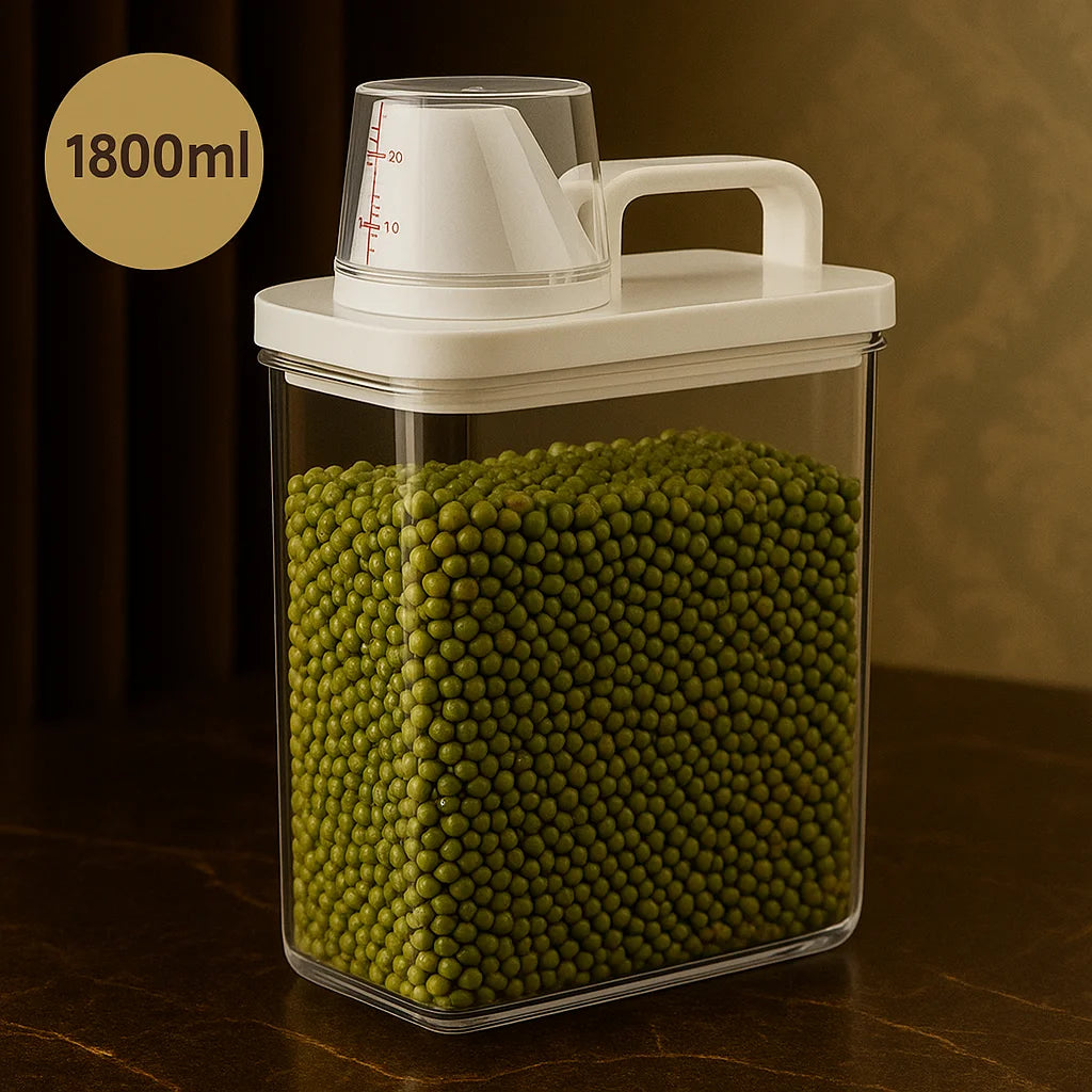 Organizador Porta Sabão e Cereais Hermético com Dosador Lenogue 1800ml