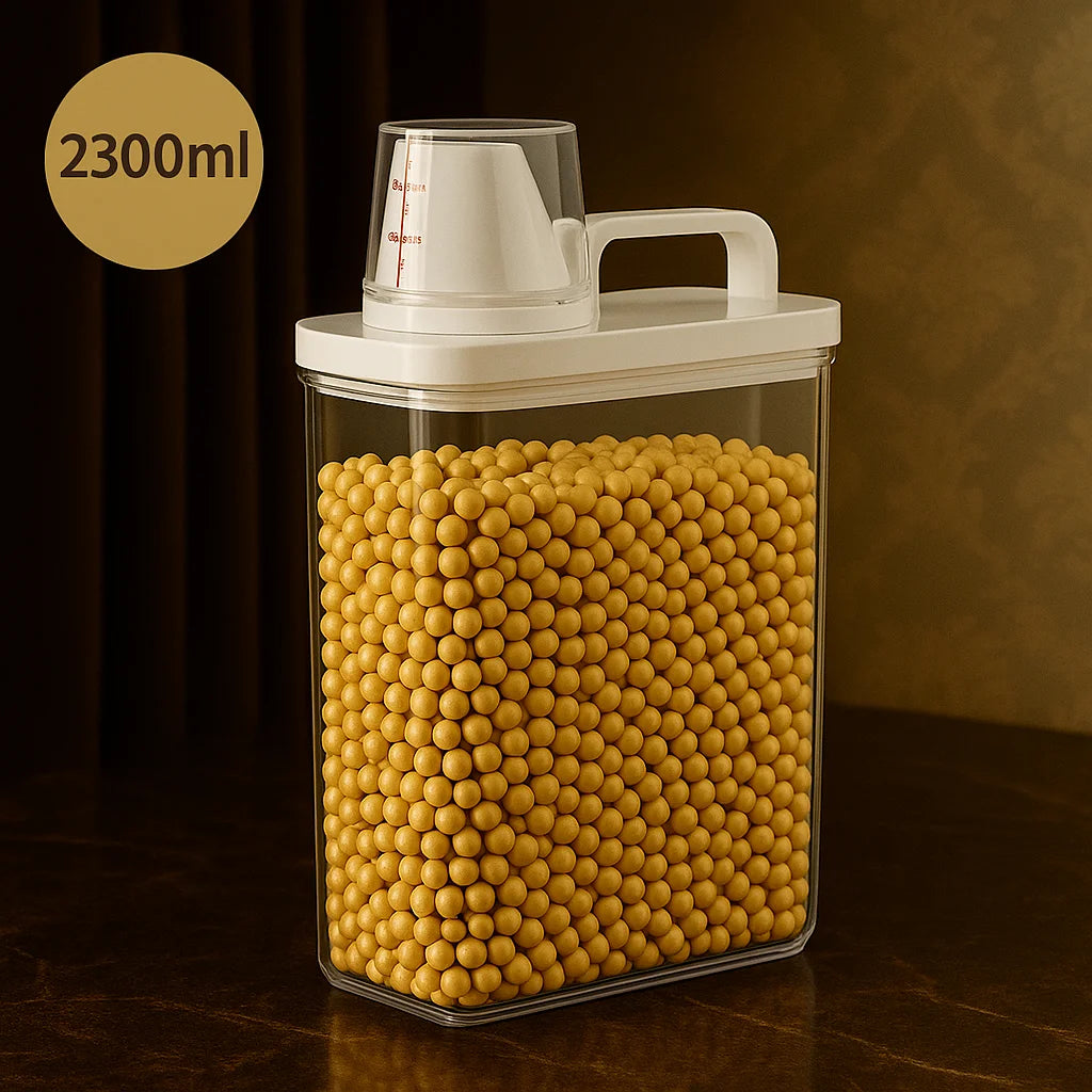 Organizador Porta Sabão e Cereais Hermético com Dosador Lenogue 2300ml