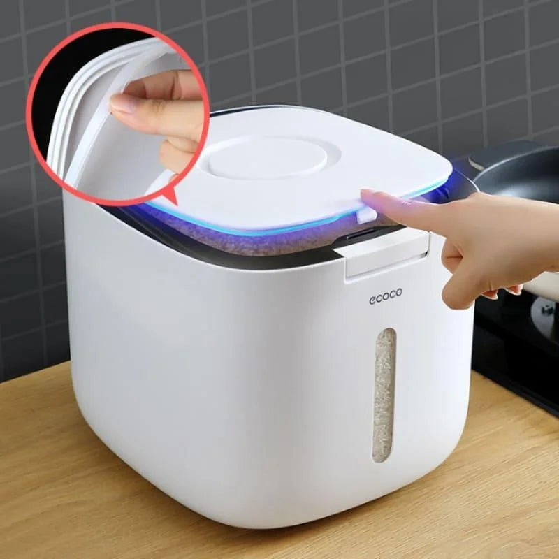 Porta Mantimentos Recipiente com Tampa Automática Lenogue