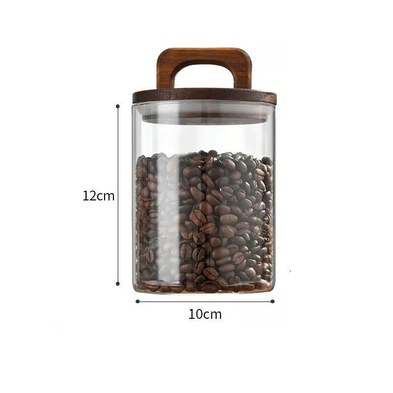 Pote Hermético de Vidro com Vedação a Vácuo para Grãos e Café Lenogue 800 Ml