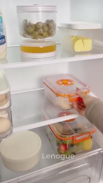 Organizador de Geladeira Transparente com Marcador de Data para Alimentos Lenogue