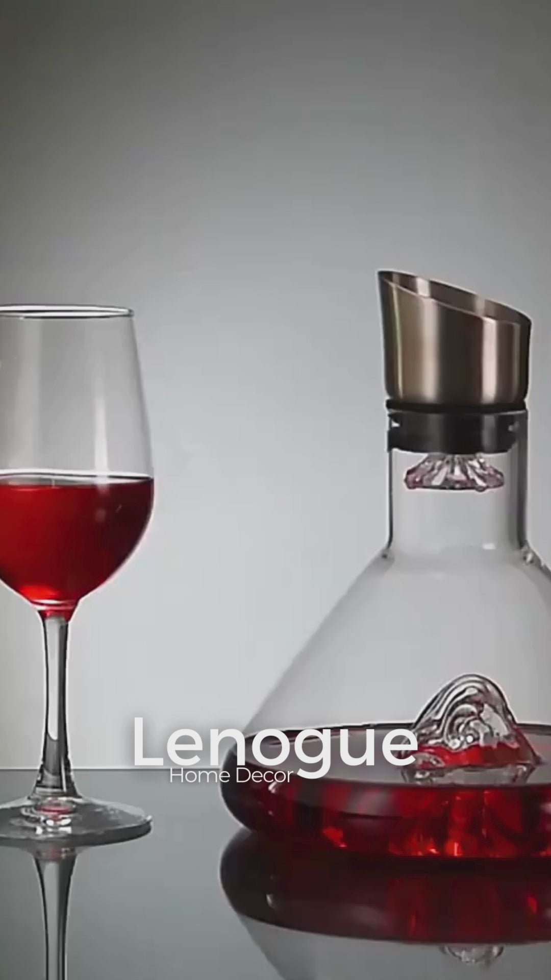 Decanter de Cristal Iceberg Feito à Mão para Bar e Bebidas Lenogue