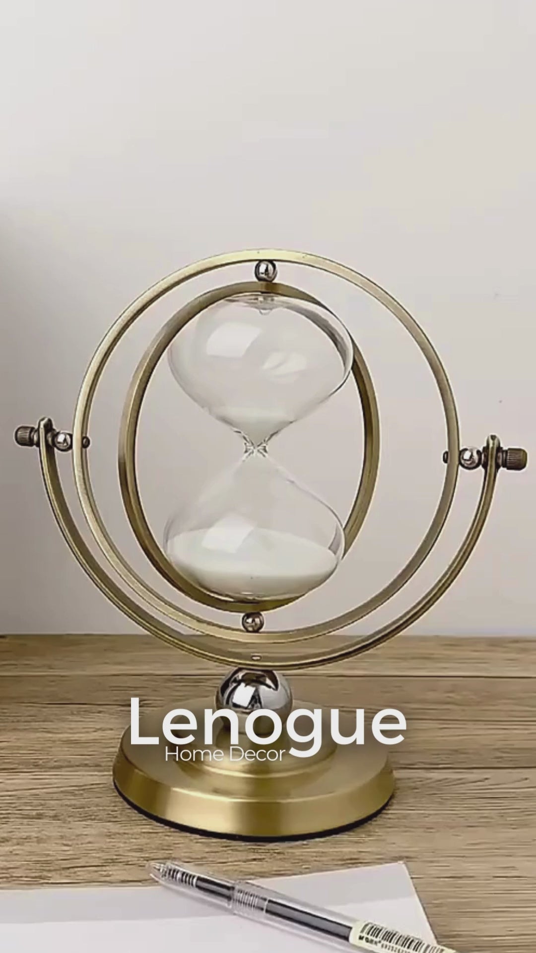 Relógio Ampulheta de Areia Estilo Nórdico para Decoração Lenogue