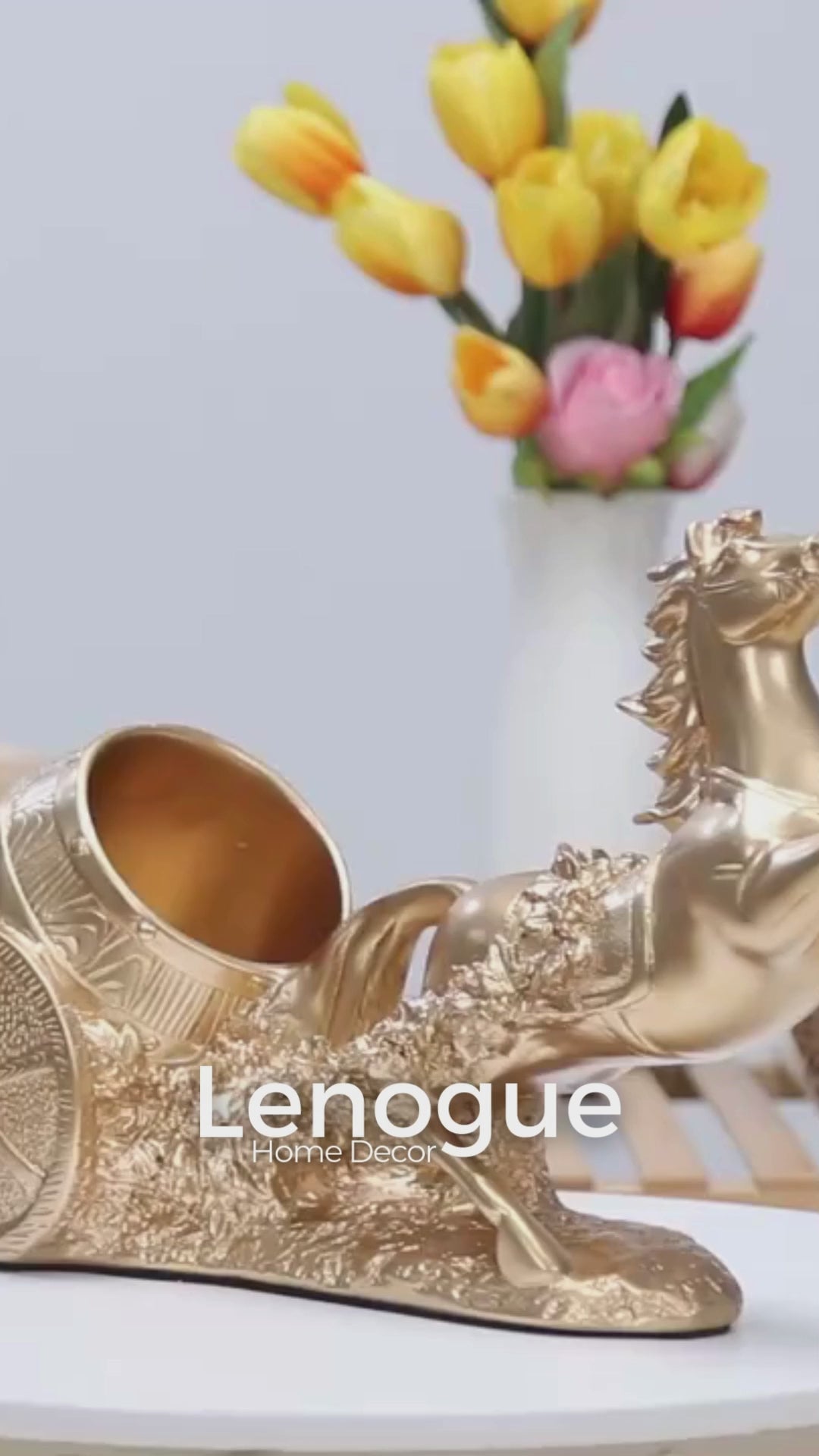 Suporte para Vinho Criativo em Resina Estilo Clássico Lenogue